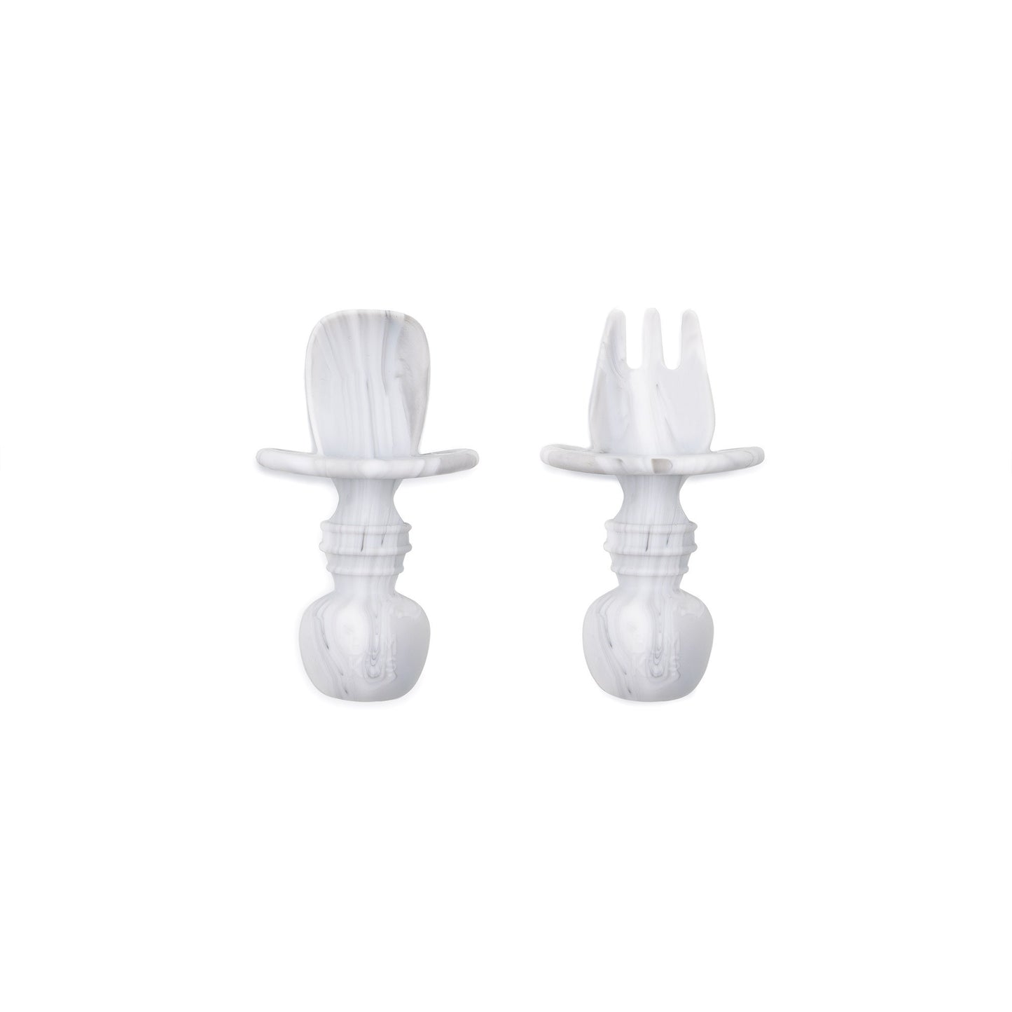bumkins silicone chewtensils marble grey