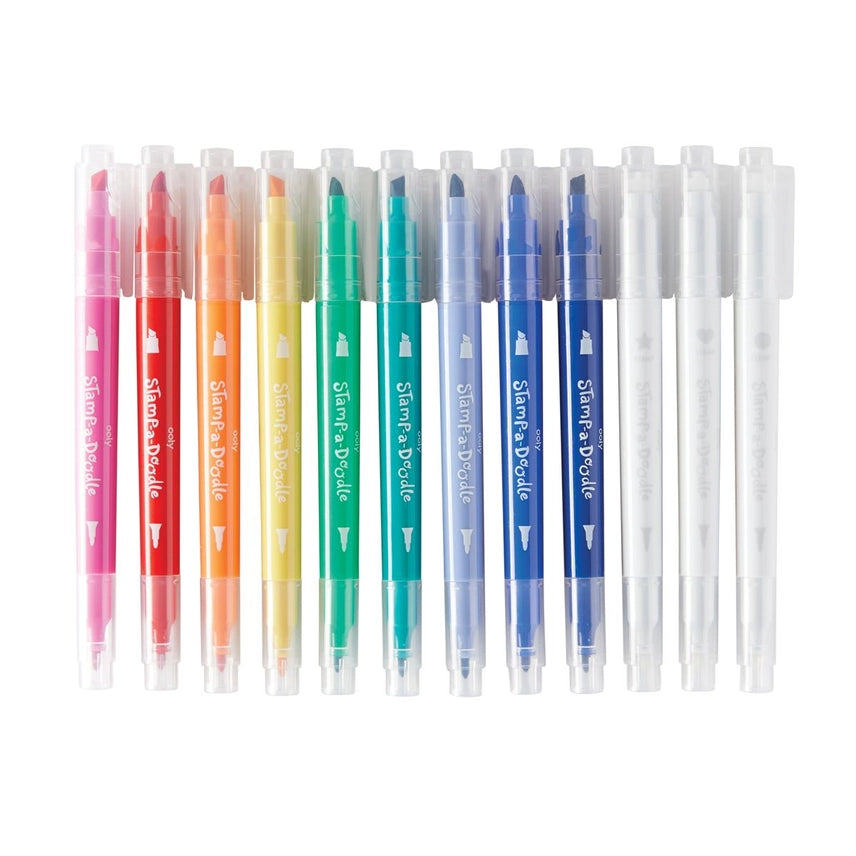 Ooly Stamp-a-Doodle Double Ended Markers (set of 12)
