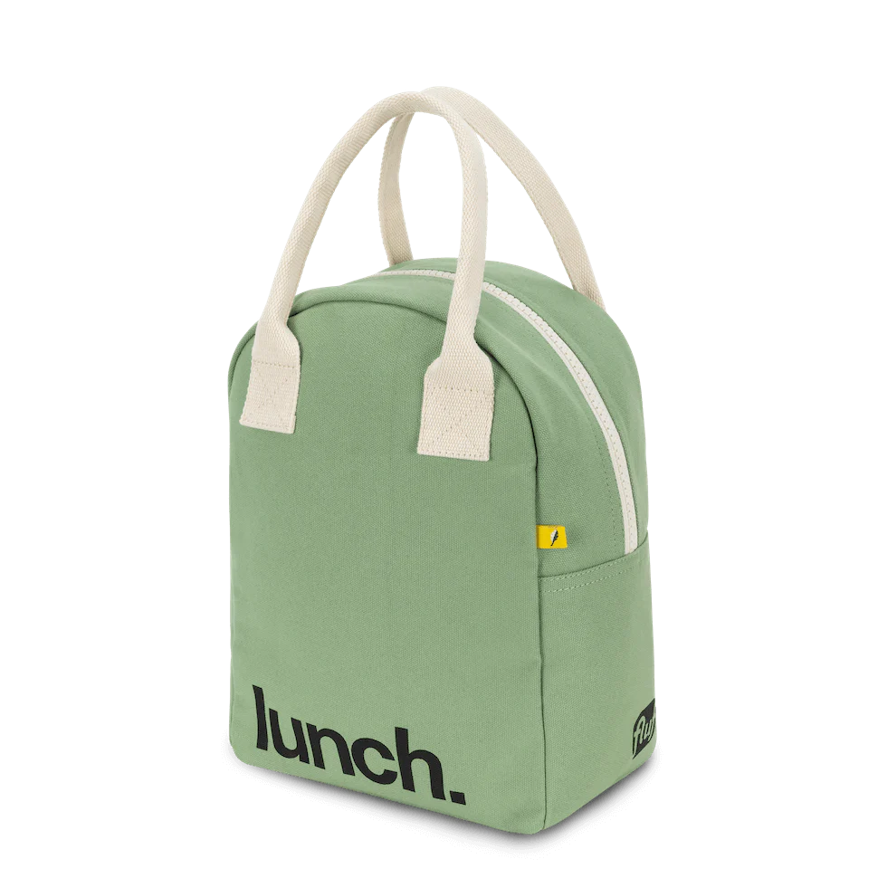 Fluf Zipper Lunch Bag - Moss