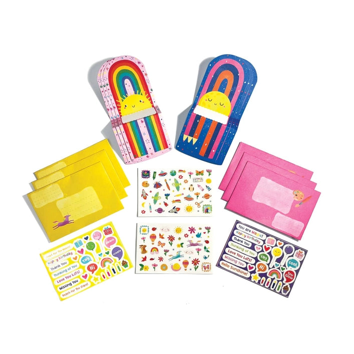 Ooly Tiny Tadas! Notecard and Sticker Set - Hello Rainbows