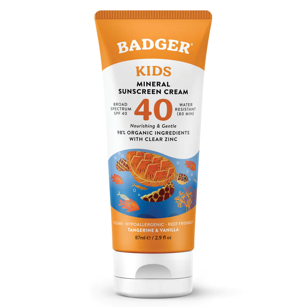 Badger Kids Sport Clear Zinc Sunscreen Cream - SPF 40