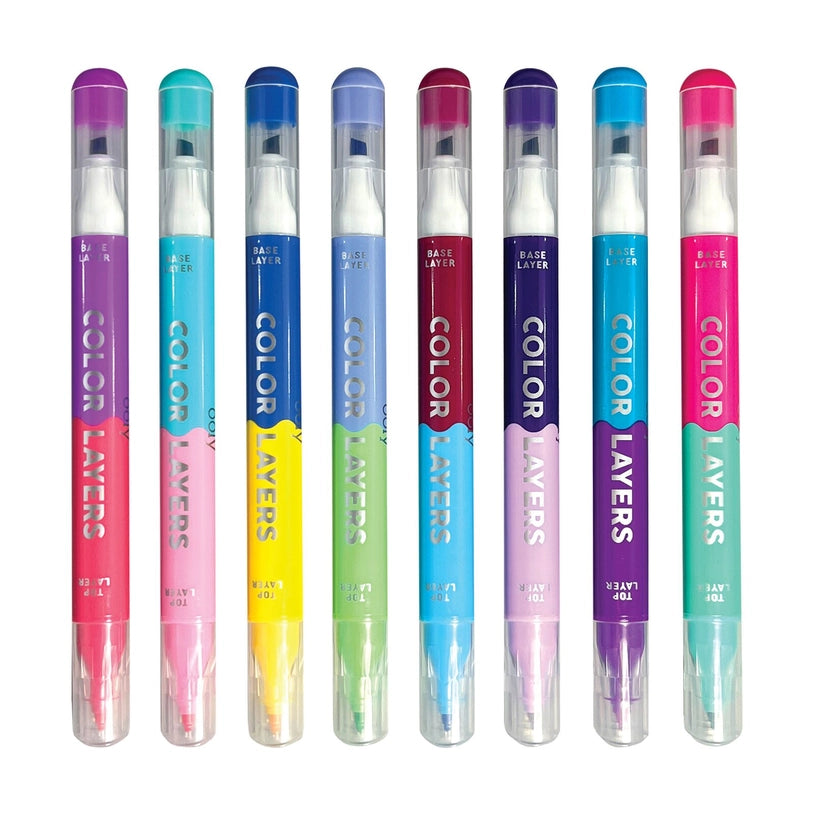 Ooly Color Layers Double-Ended Layering Markers (Set of 8)