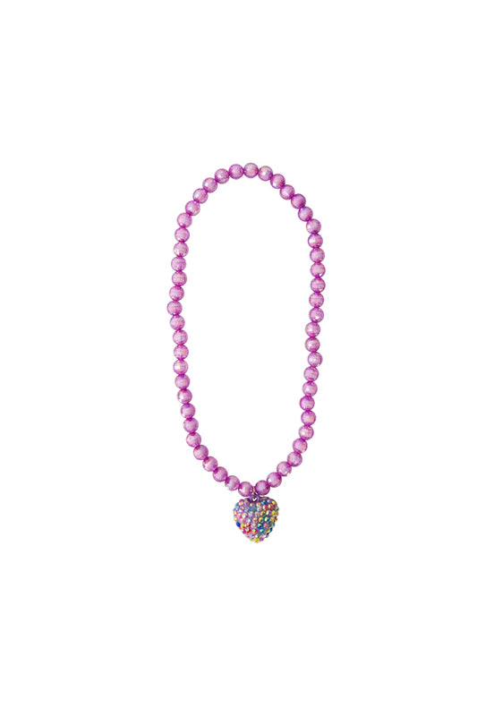 Great Pretenders Rockin Heart Necklace - Purple