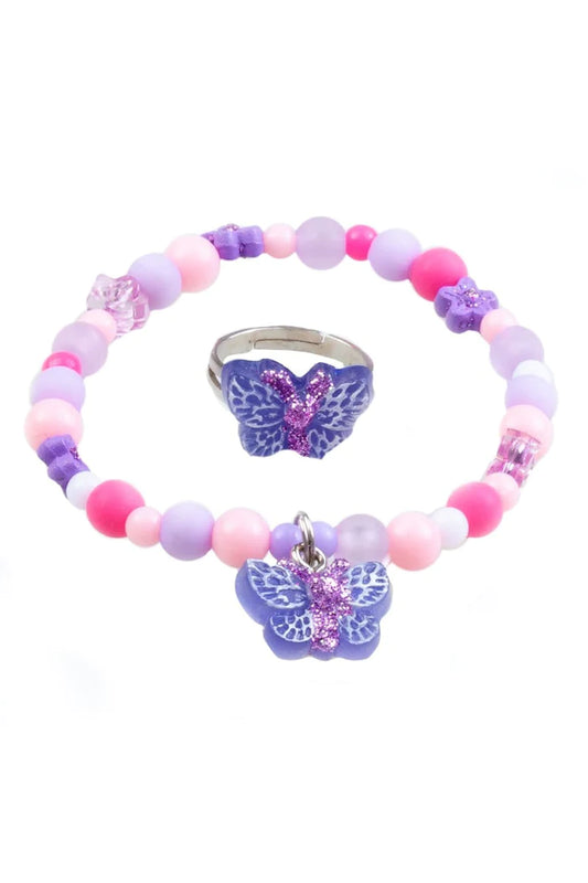Great Pretenders Sparkle Butterfly Bracelet & Ring Set