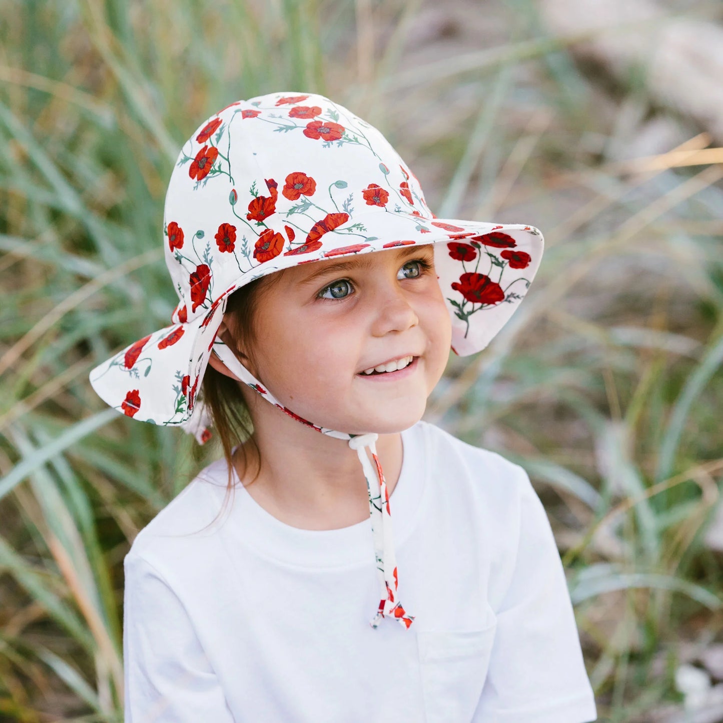 Jan & Jul Grow With Me Cotton Floppy Hat - Red Poppy