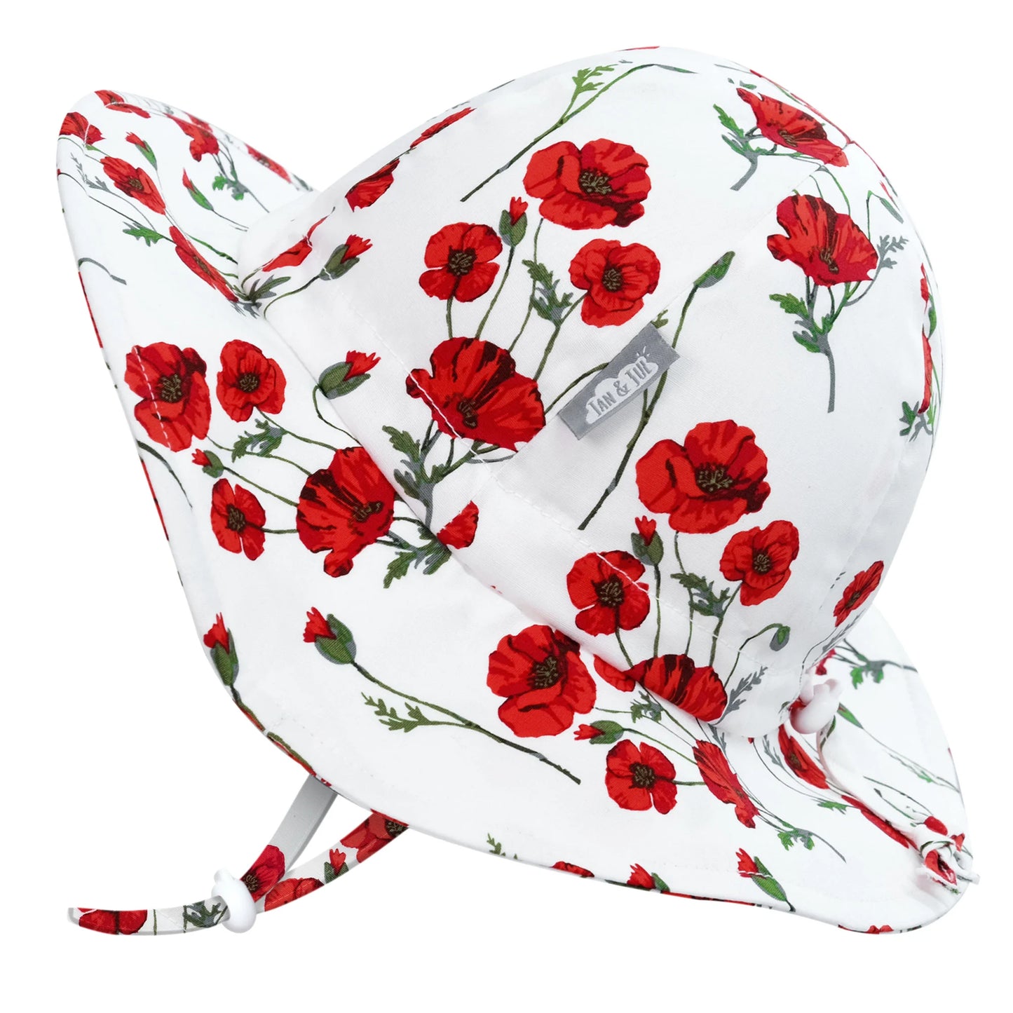 Jan & Jul Grow With Me Cotton Floppy Hat - Red Poppy
