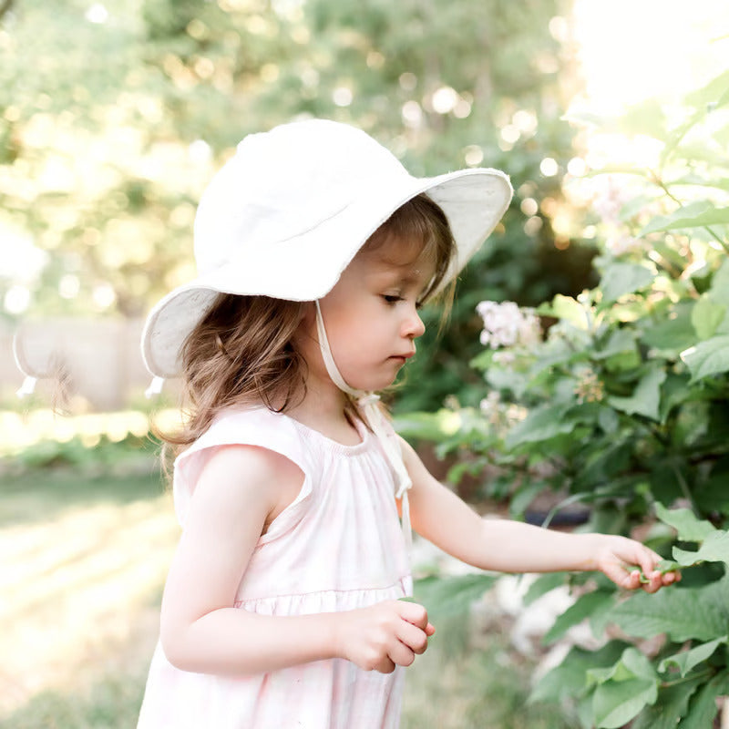 Jan & Jul Grow With Me Cotton Floppy Hat - White Eyelet