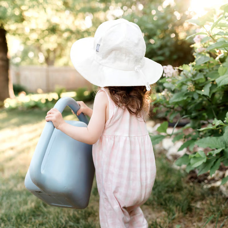 Jan & Jul Grow With Me Cotton Floppy Hat - White Eyelet