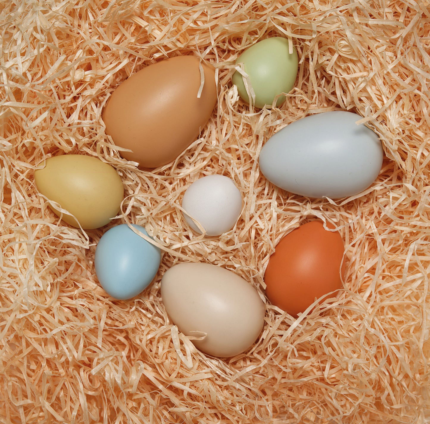 Size Sorting Eggs by Yellow Door