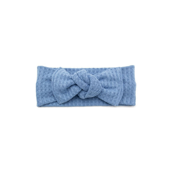 bek & jet waffle knit headwrap - jet blue