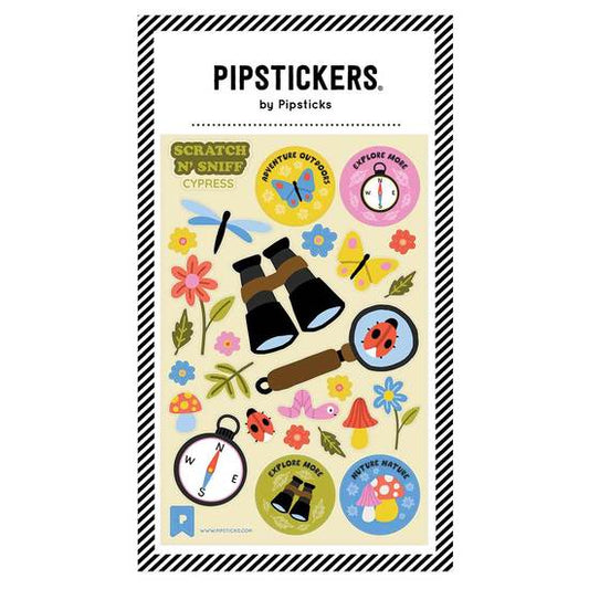 pipsticks scratch & sniff sticker sheet forest exploration