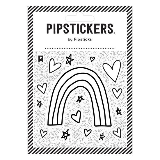 pipsticks 4x4 sticker sheet colour-in rainbow