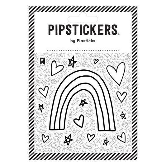 pipsticks 4x4 sticker sheet colour-in rainbow
