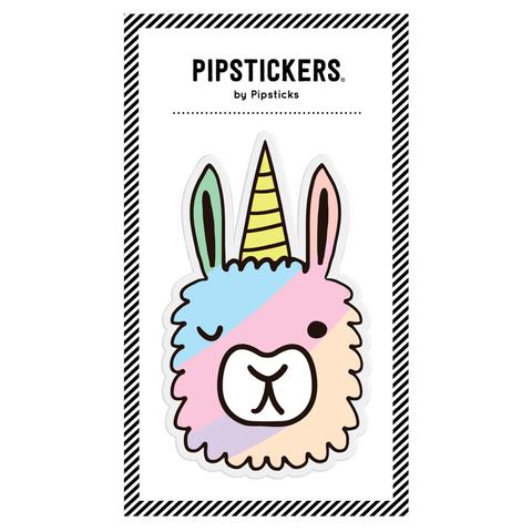 pipsticks big puffy sticker llamacorn