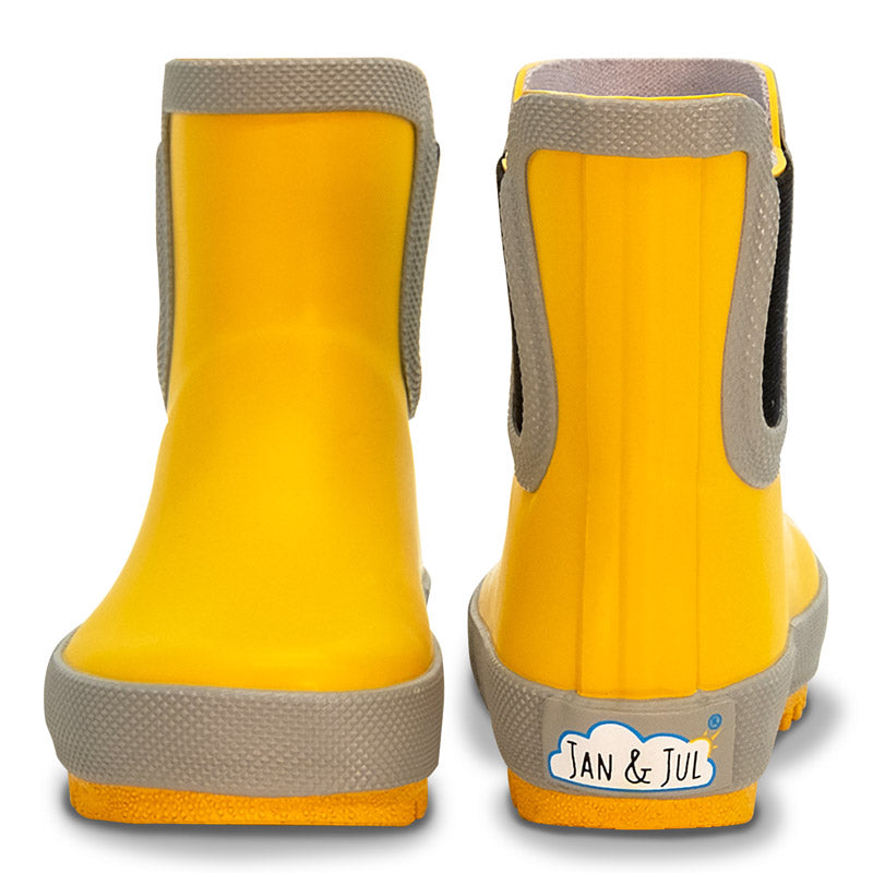 jan & jul puddle-dry rain boots - yellow