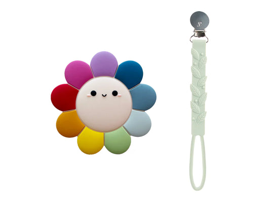 LouLou Lollipop Silicone Teether Set - Daisy