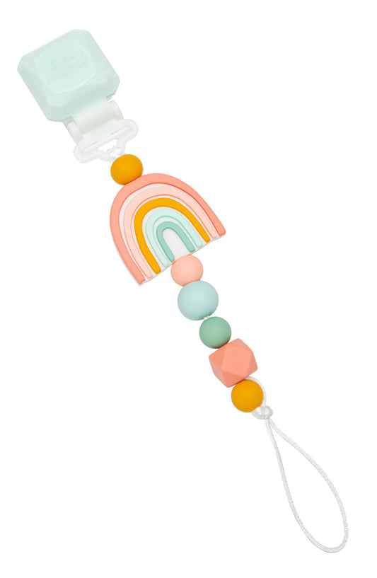 LouLou Lollipop Darling Pacifier Clip - Rainbow