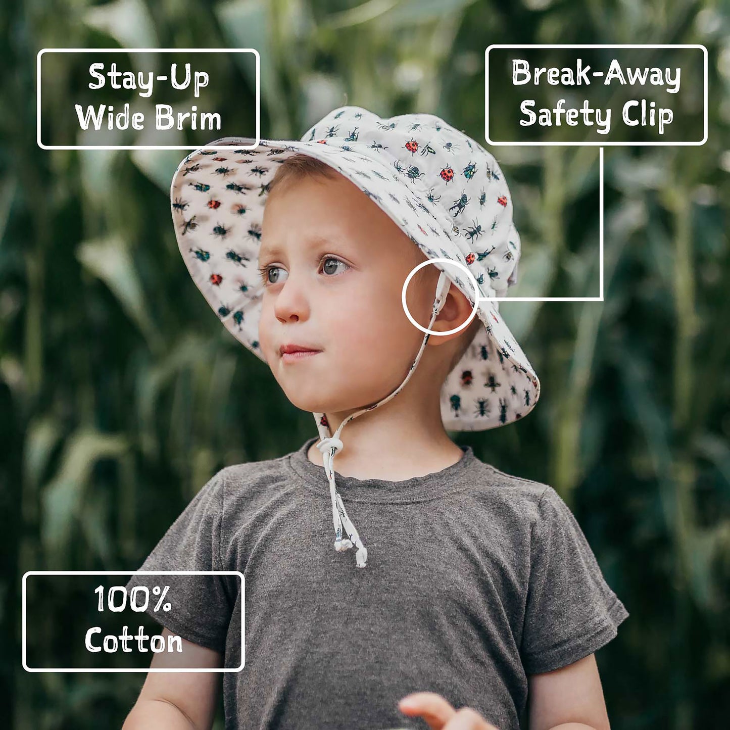 Jan & Jul Grow With Me Cotton Bucket Hat - Little Diggers