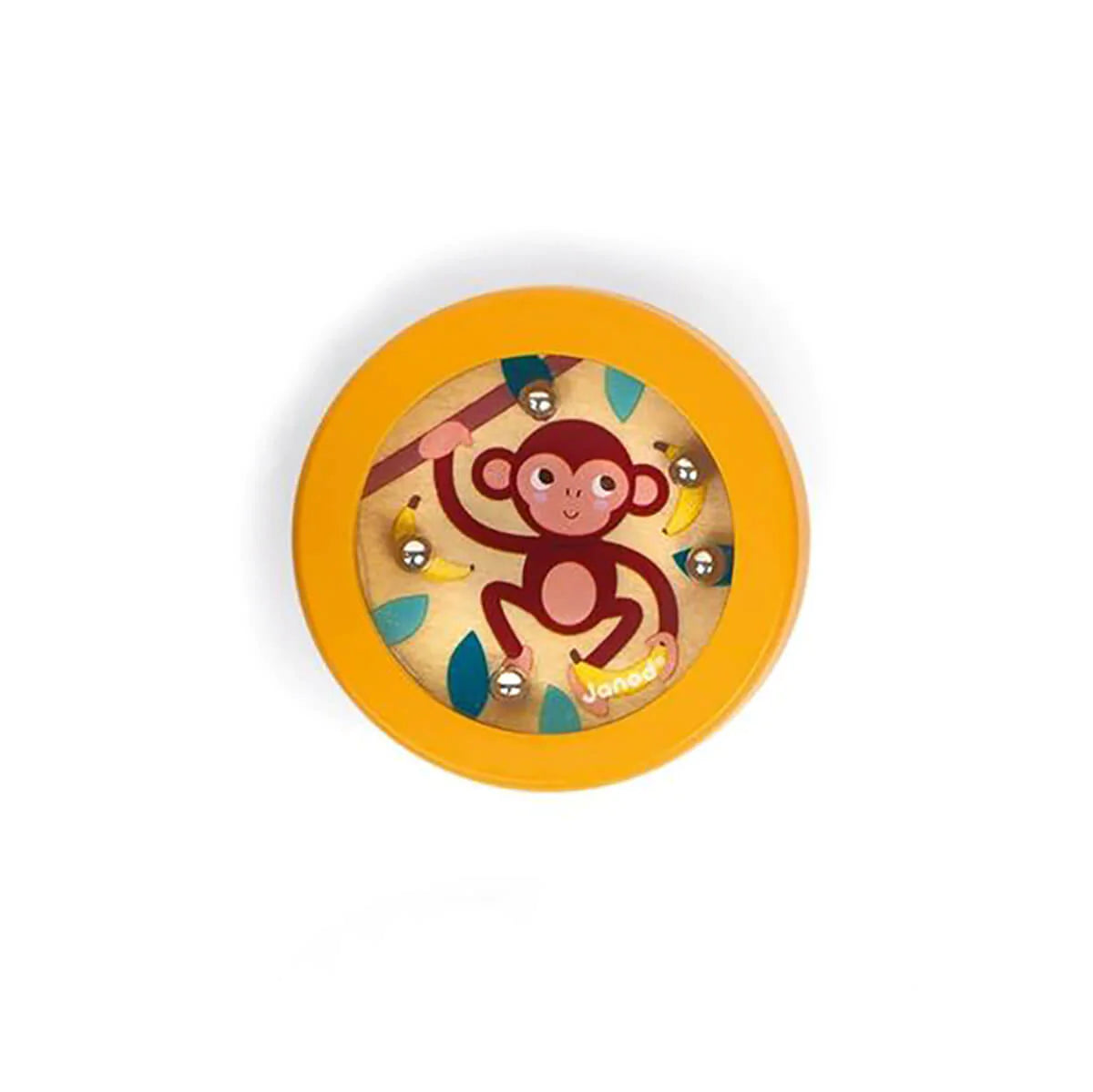 janod pocket bead games monkey (yellow)