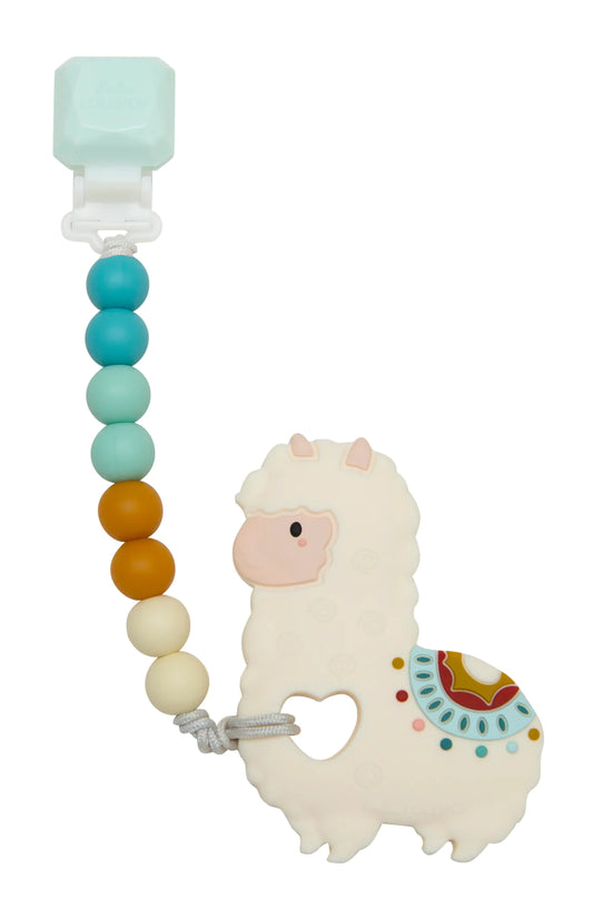 LouLou Lollipop Silicone Teether Gem Set - Llama