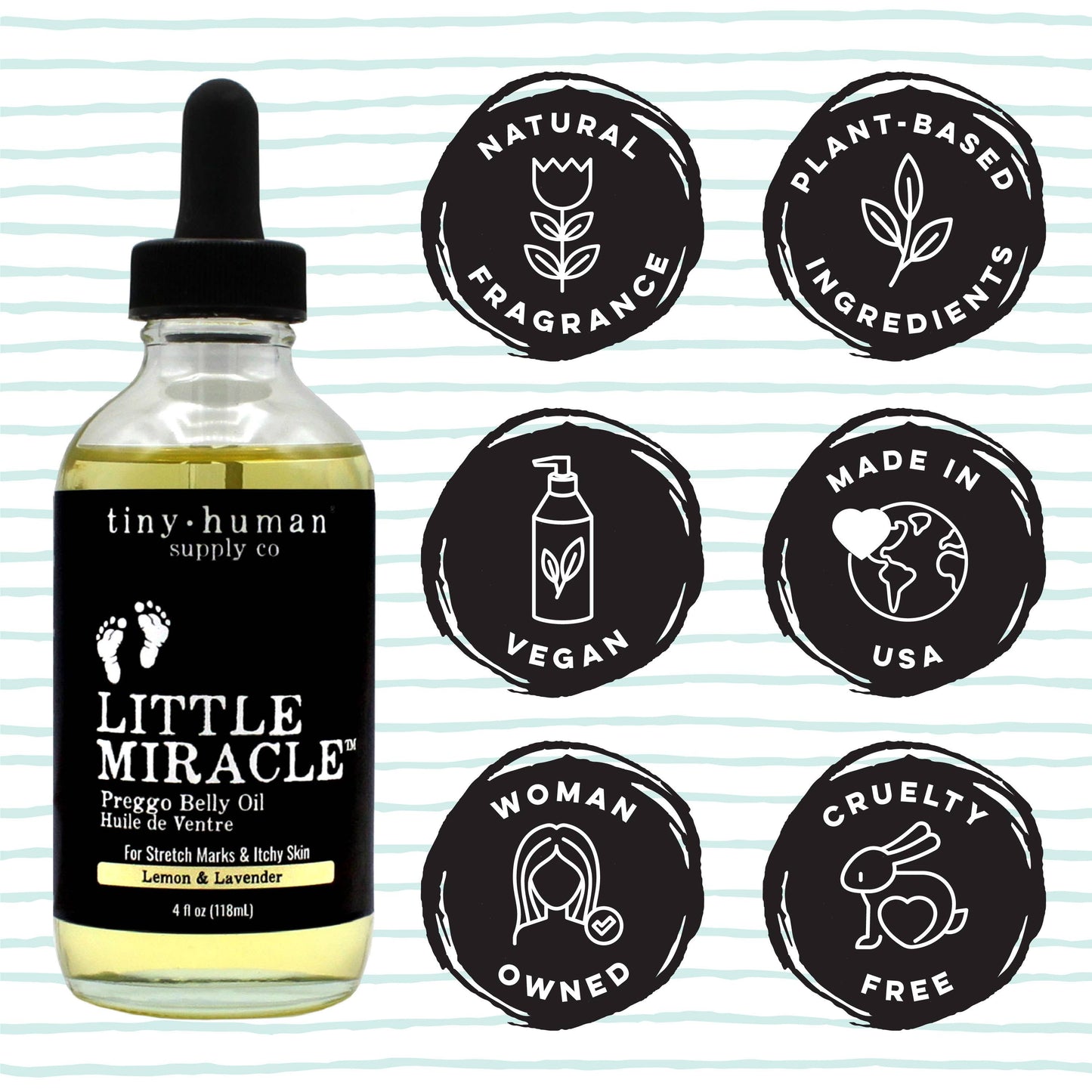 tiny human supply co. little miracle preggo belly oil