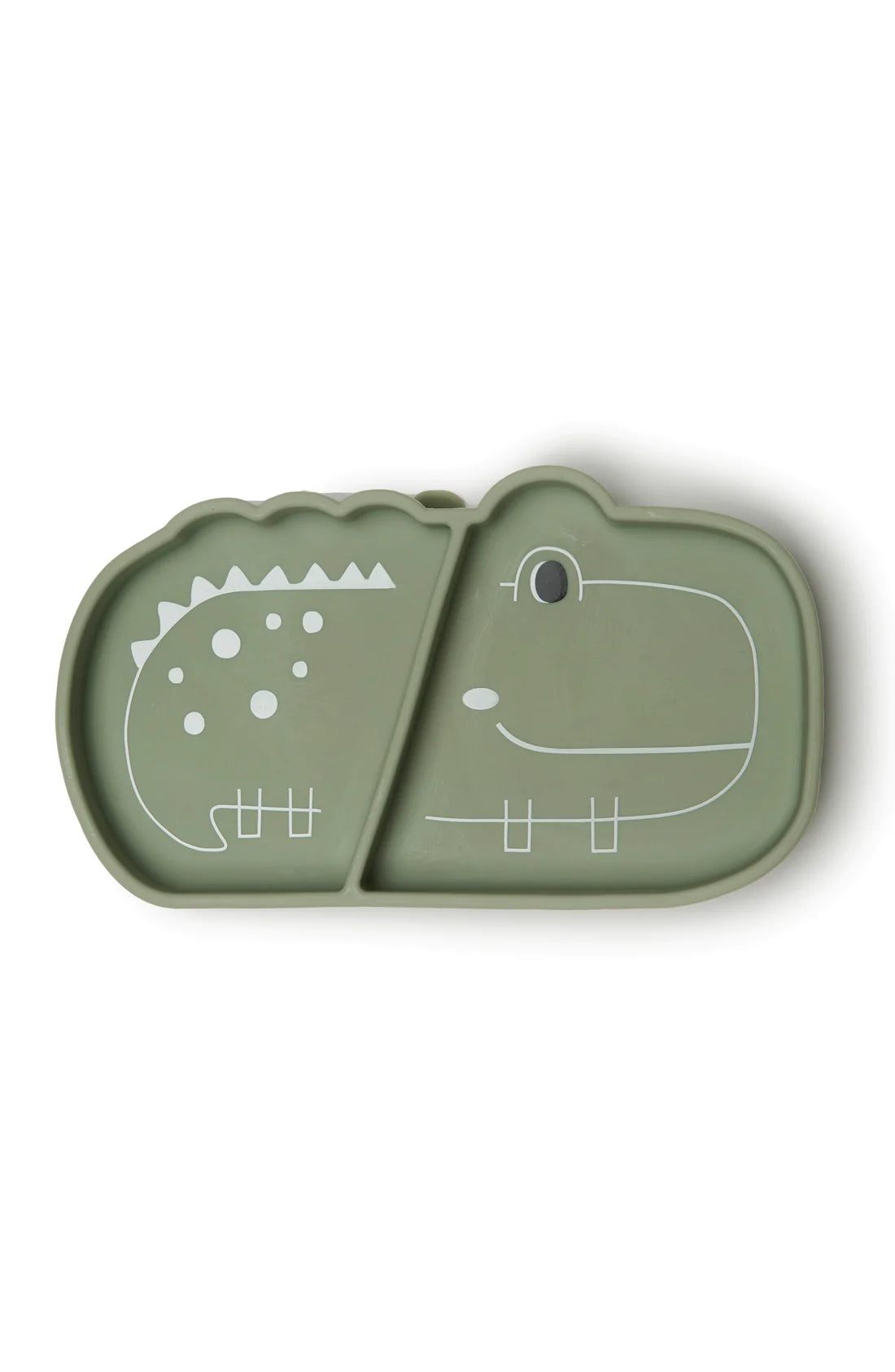 loulou lollipop silicone snack plate - alligator