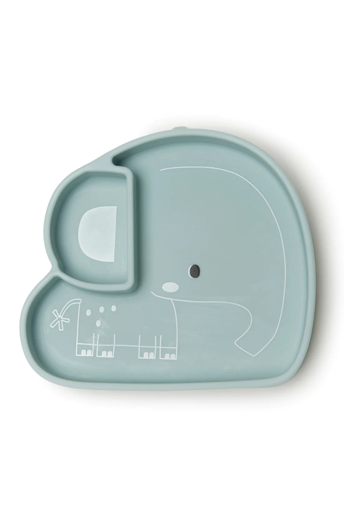loulou lollipop silicone snack plate - elephant