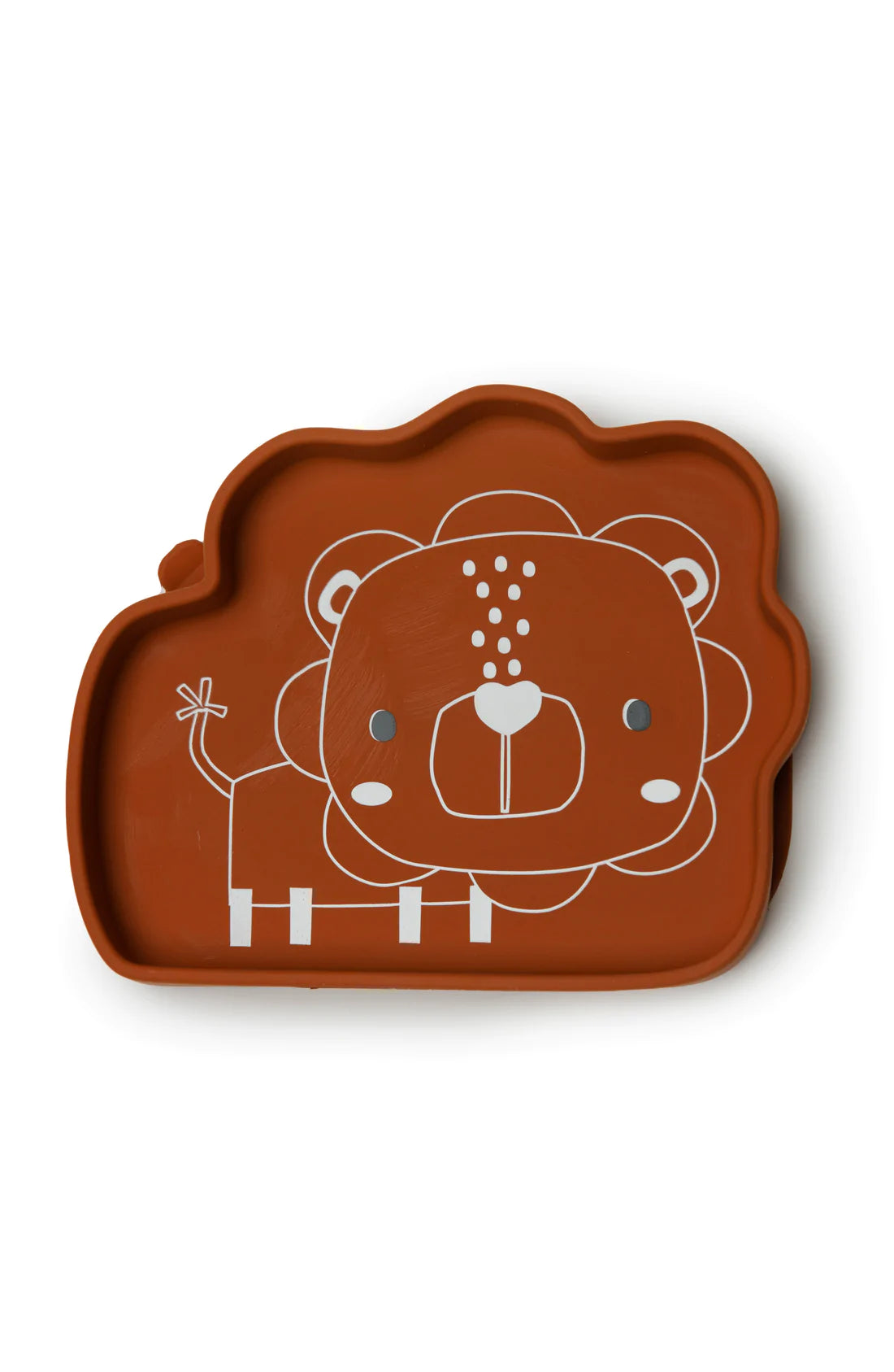 loulou lollipop silicone snack plate - lion