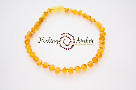 healing amber - raw gold