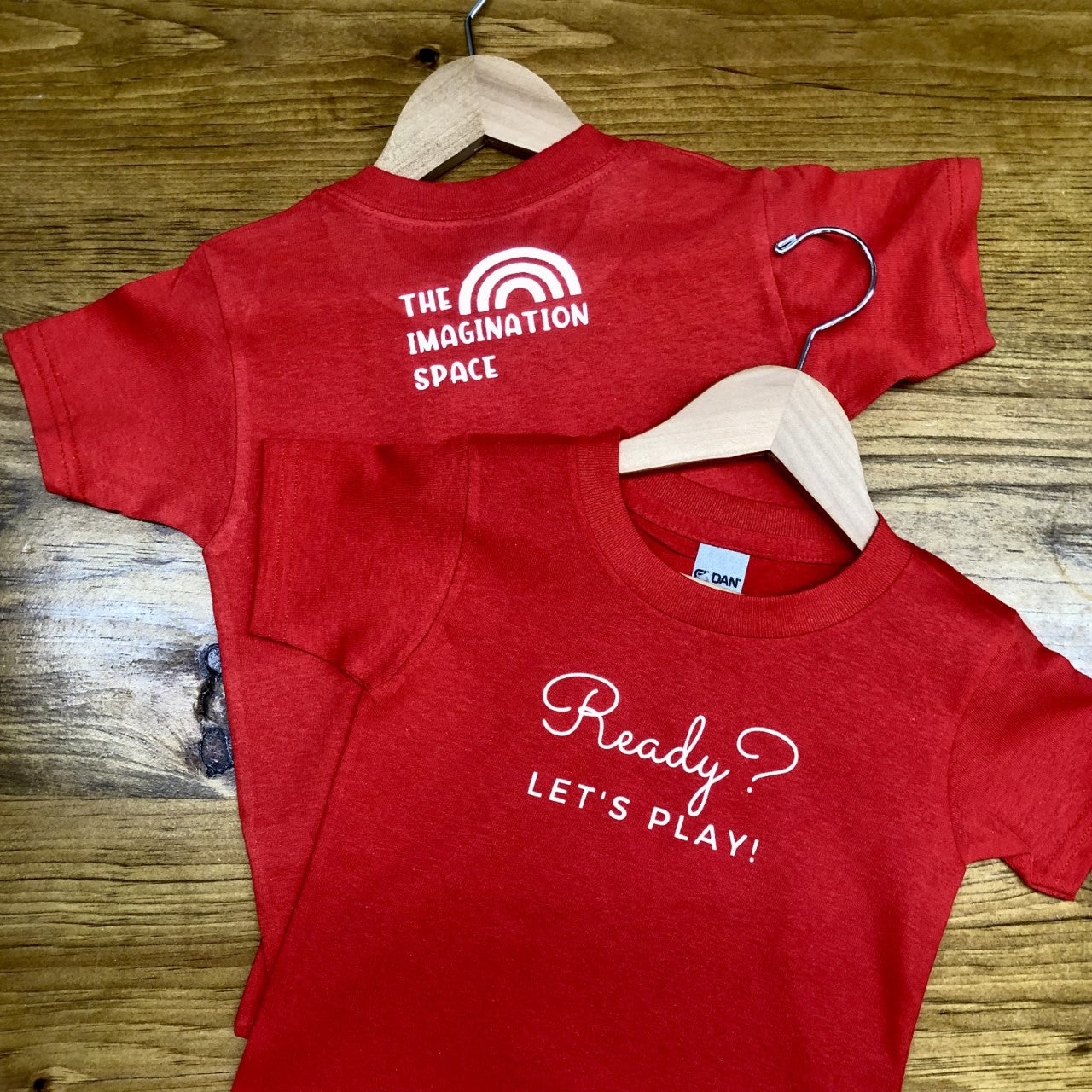 the imagination space ready let’s play tee - red