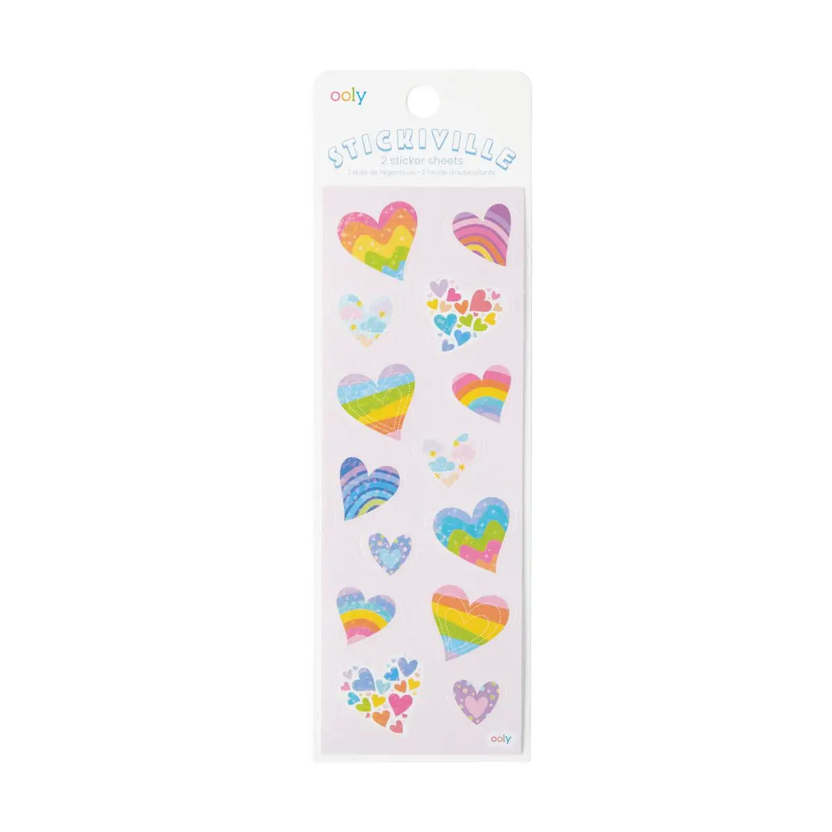 ooly stickiville rainbow hearts stickers