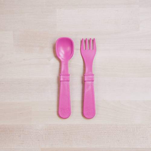 re-play utensil single sets bright pink