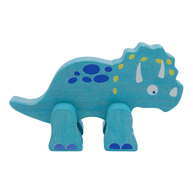 beginagain posable dinosaurs blue - triceratops