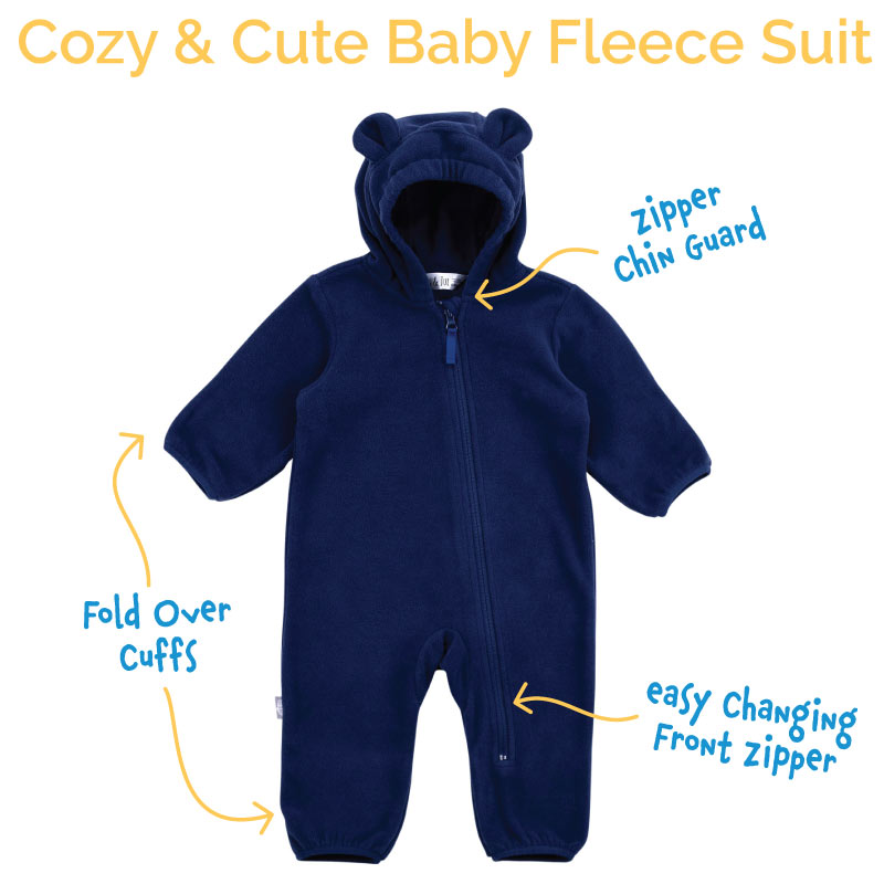 Jan & Jul Fleece Bunting Suit - Blue Spruce