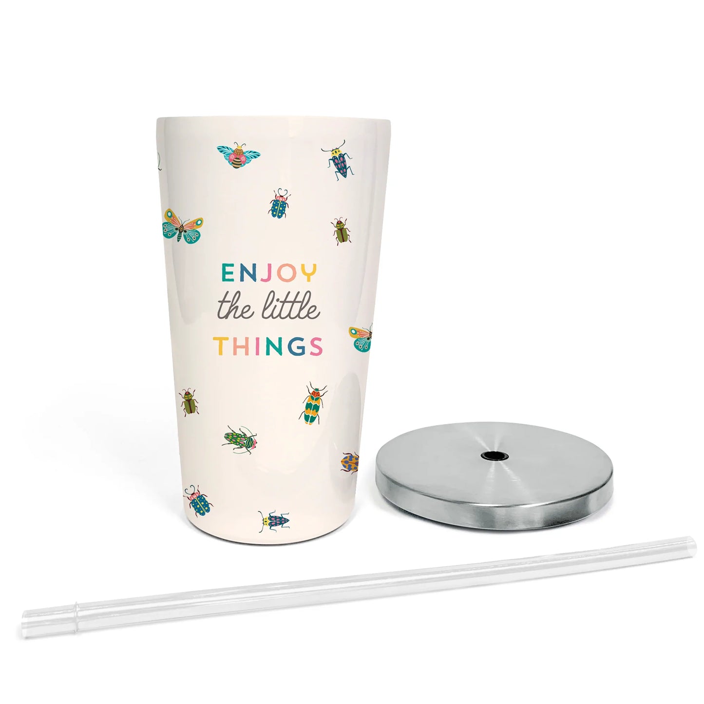 Studio Oh! Tumbler with Straw - Enjoy the Little Things