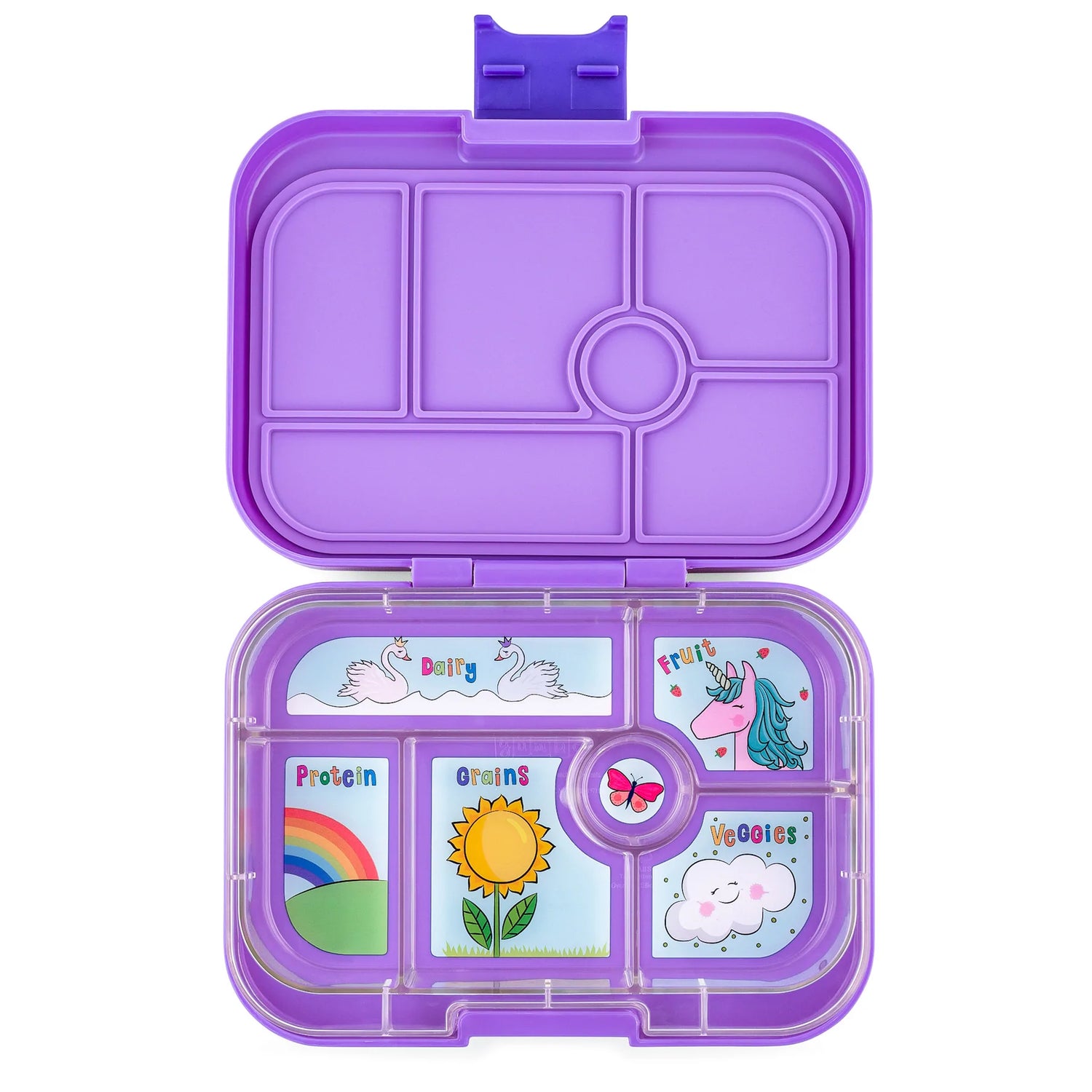 yumbox original dreamy purple - unicorn tray