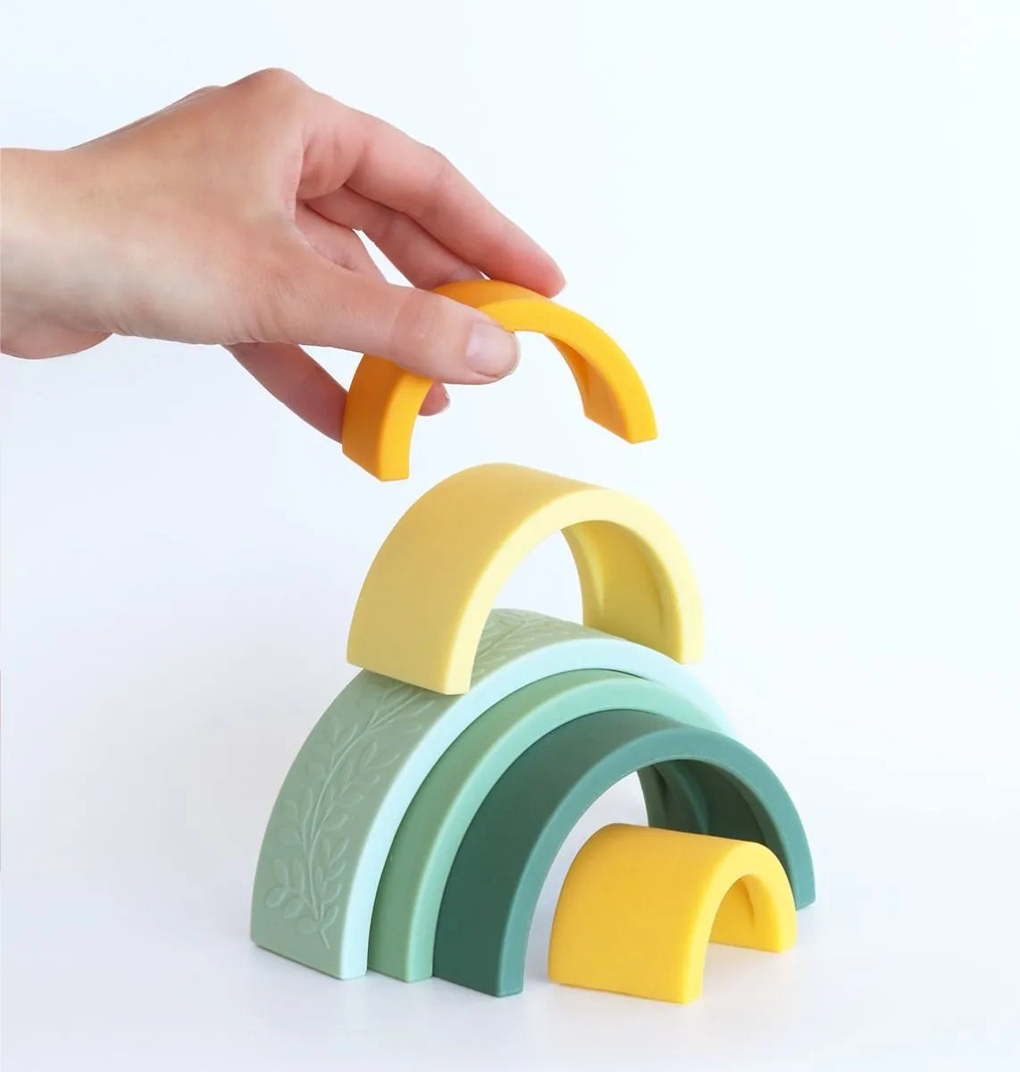 little lovely sage rainbow stacking toy